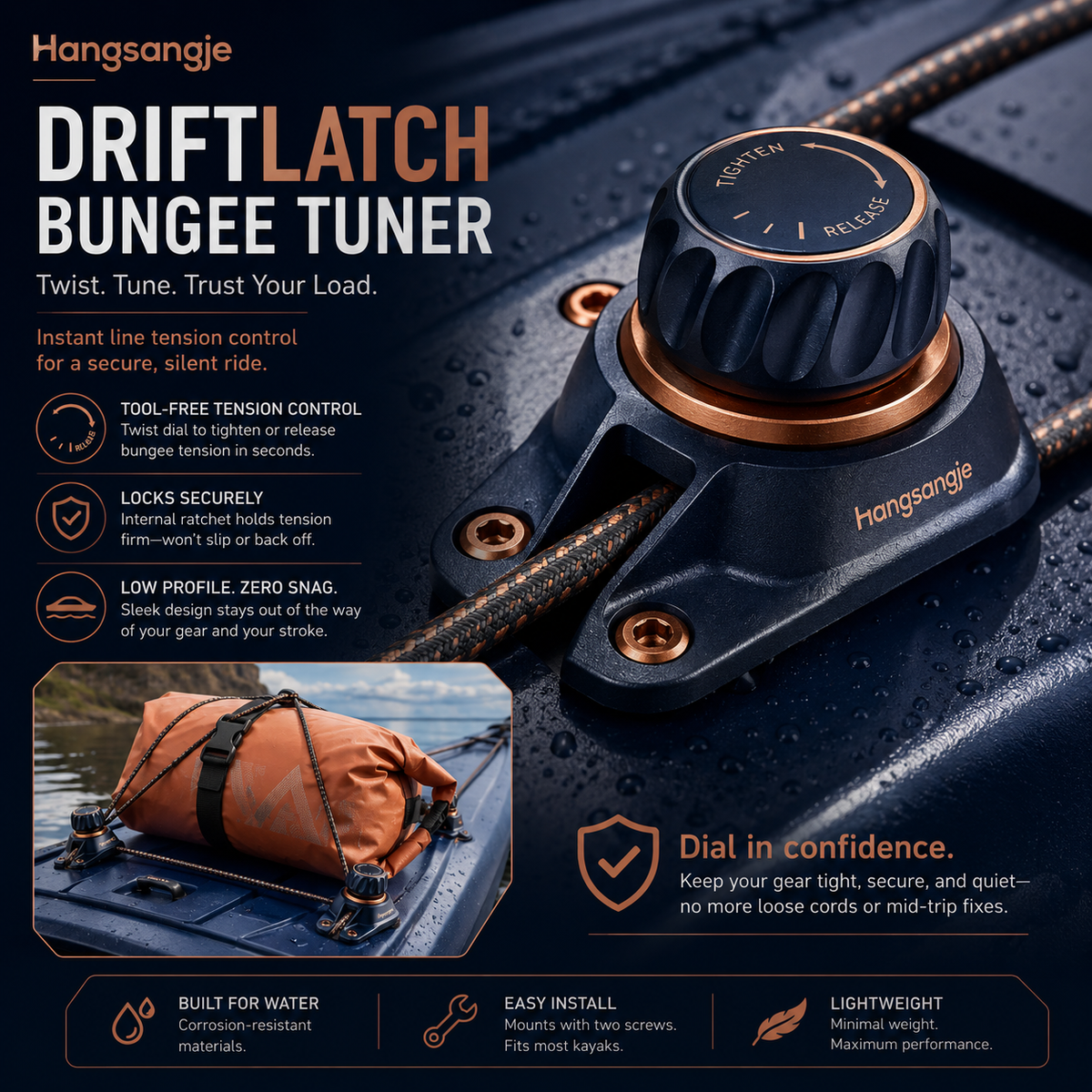 Velmirt™ DriftLatch Deck Bungee Tuner