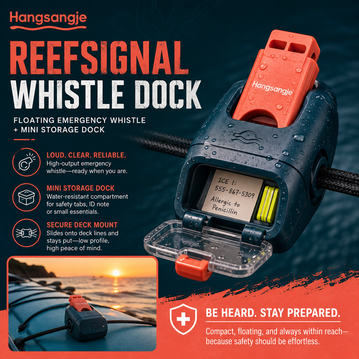 Velmirt™ ReefSignal Whistle Dock