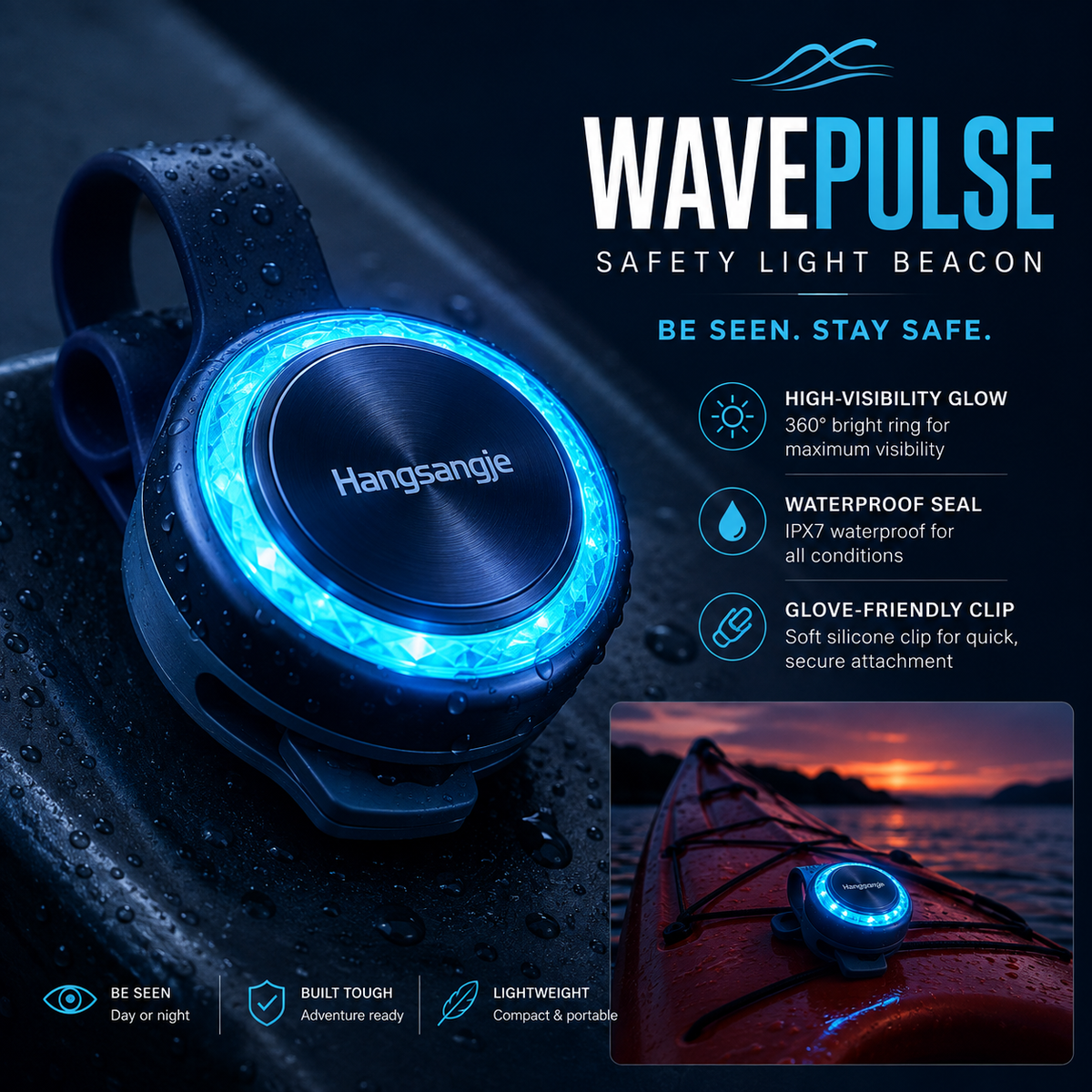 Velmirt™WavePulse Deck Visibility Beacon