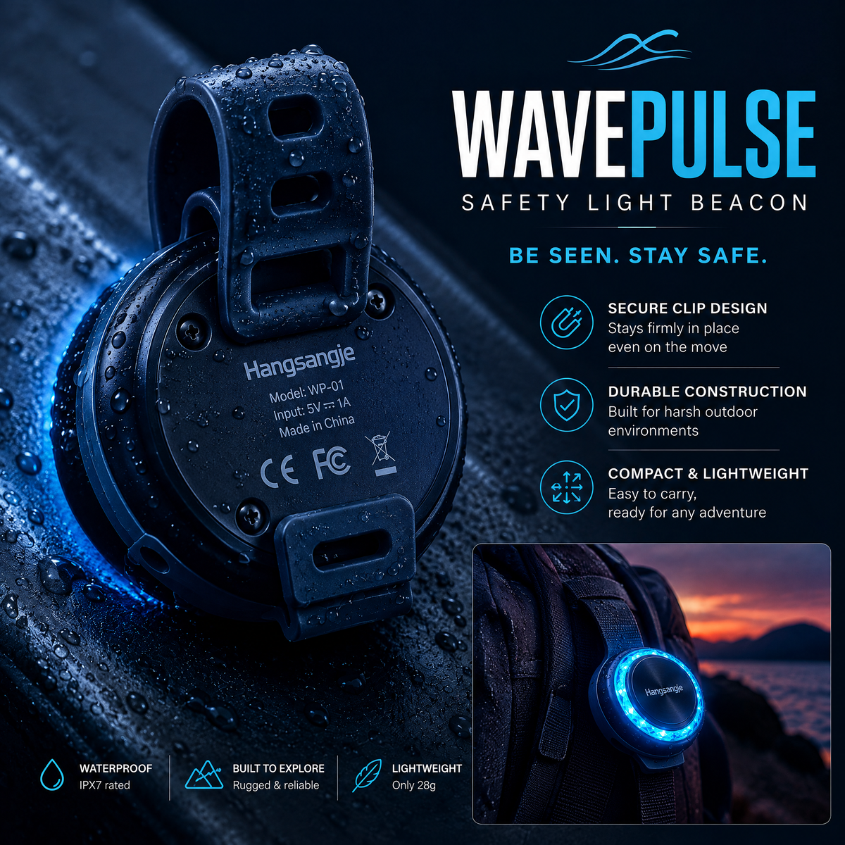 Velmirt™WavePulse Deck Visibility Beacon