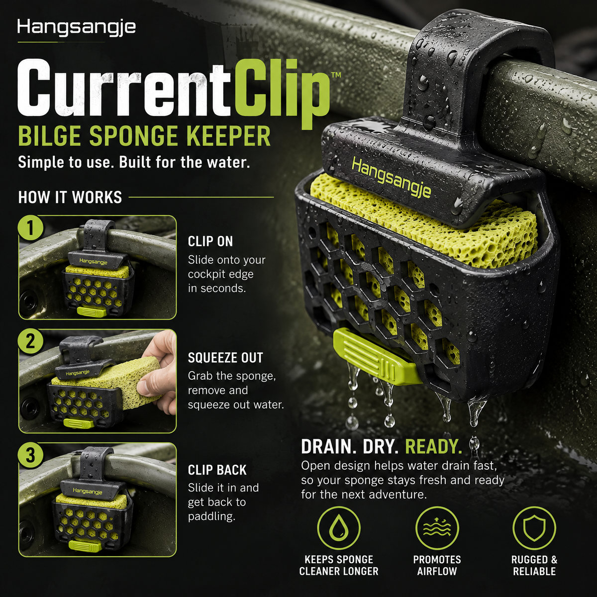 Velmirt™ CurrentClip Bilge Sponge Keeper